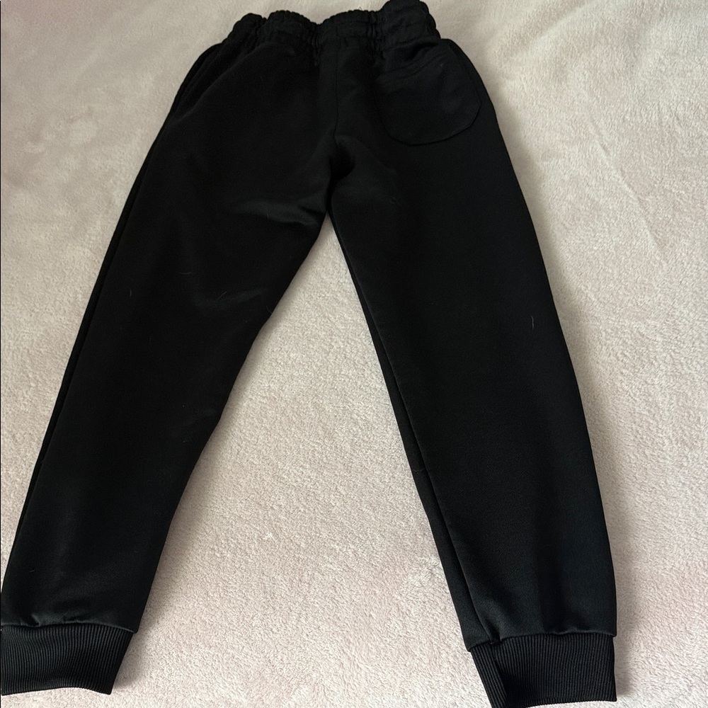 NBA Black Kids Jogger Sweatpants with Silver Reflective Accents - Picture 2 of 2